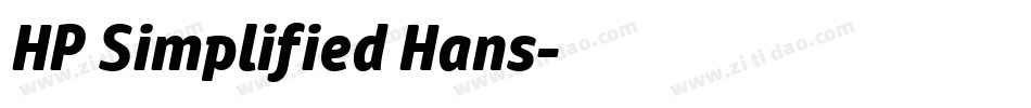 HP Simplified Hans字体转换